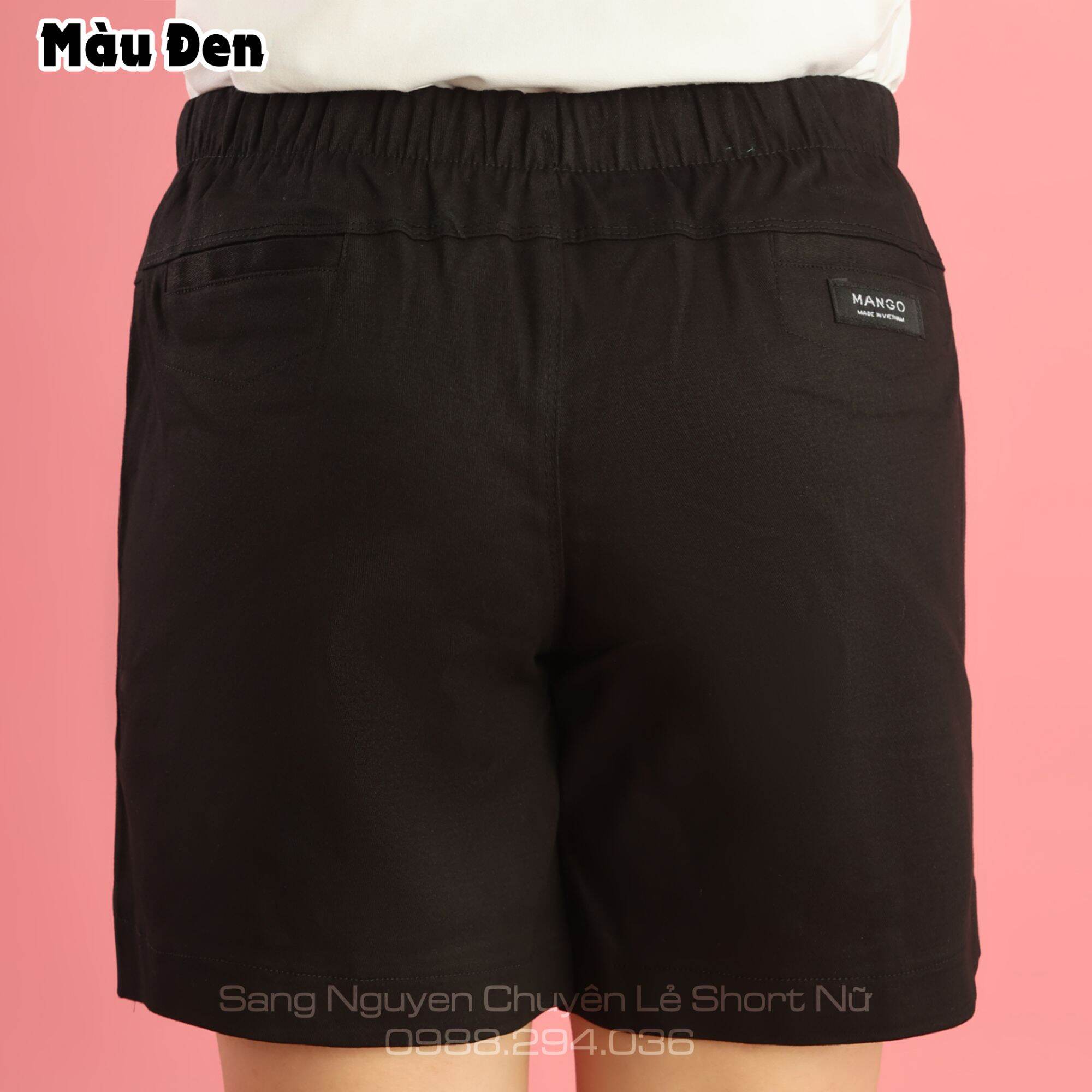 QUẦN SHORT NỮ KAKI LƯNG THUN
