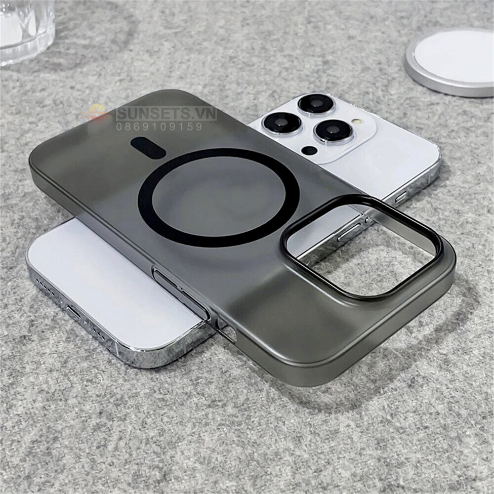 Ốp lưng iphone 15/ 14 plus/ 13/ 12 pro max siêu mỏng chống ố cao cấp