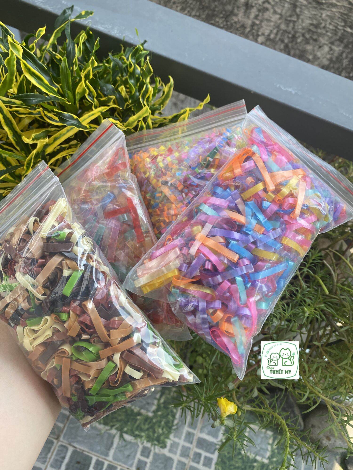 [HCM]100 GRAM THUN CỘT TÓC MÀU VINTAGE SỢI TO