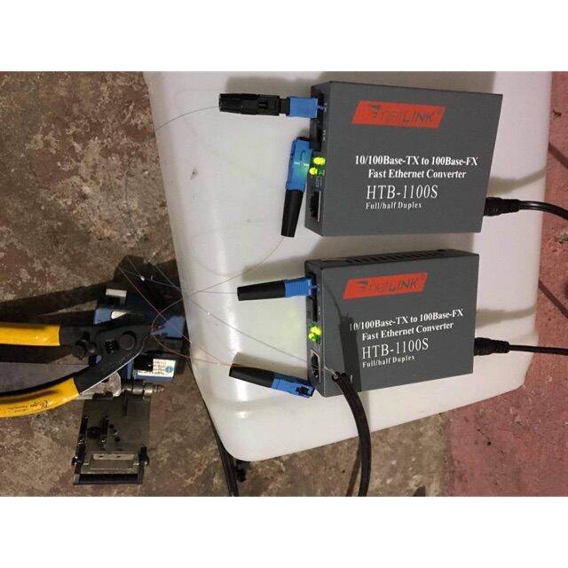Bộ 2 converter cáp quang chuyển đổi quang điện ftth net-link - HTB 1100sAB