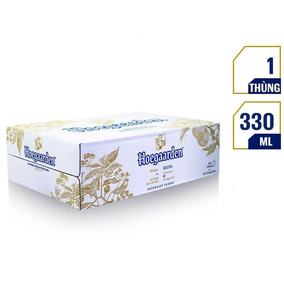 Bia hoegaarden white 24lon 330ml