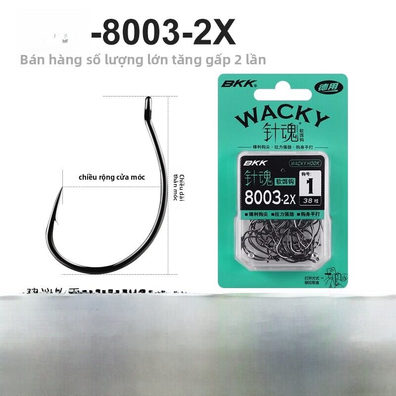 BKK Needle Soul Fishing Hooks Wacky 8003/8103/8105 Soft Bait Worm Bass Catfish Lure Lake Pond River 