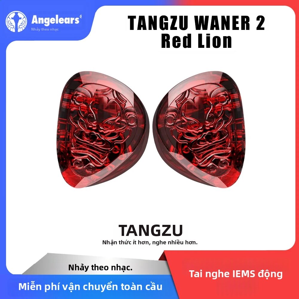 TANGZU WANER 2 Red Lion Bass Edition Tai Nghe Nhét Tai Có Dây Dynamic Driver Âm Thanh Chất Lượng Cao Thoải Mái Khi Đeo Cho Unisex Người Lớn