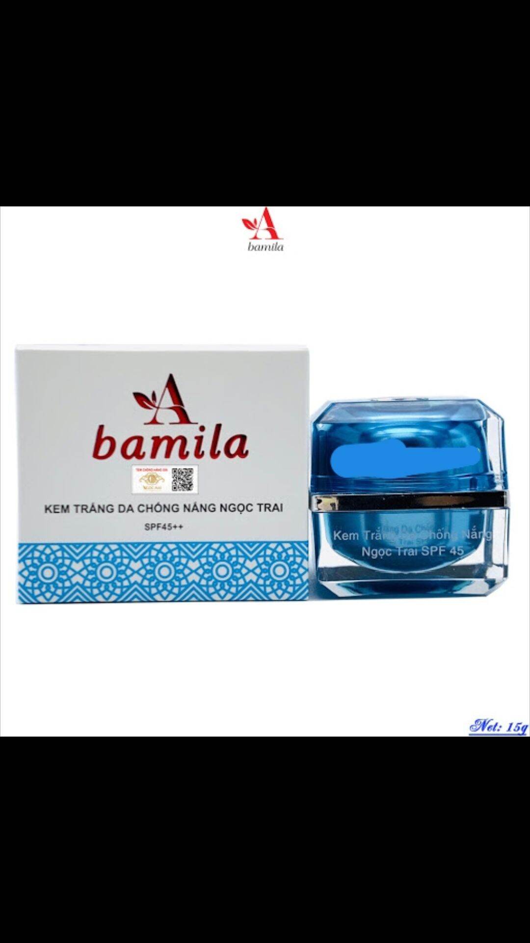 6 hũ kem bamila trắng da chống nắng ngọc trai 15g