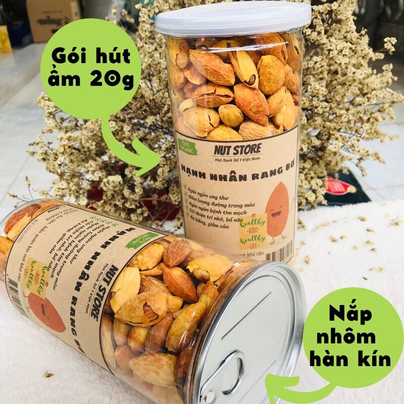 450gr hạnh nhân rang bơ mỏng vỏ