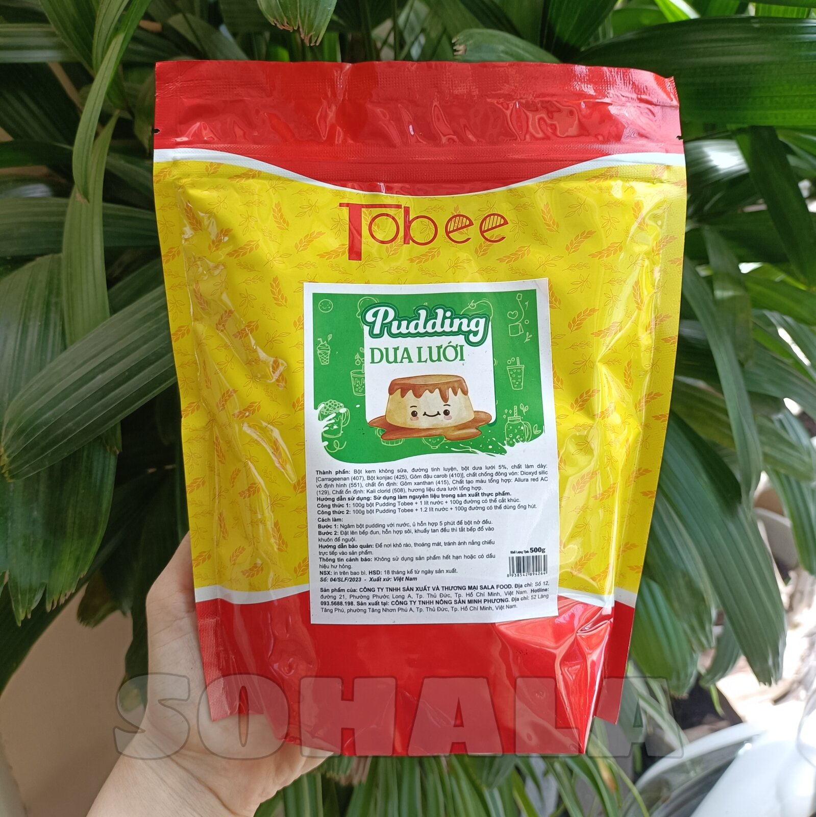 Bột pudding dưa lưới tobee túi 500g