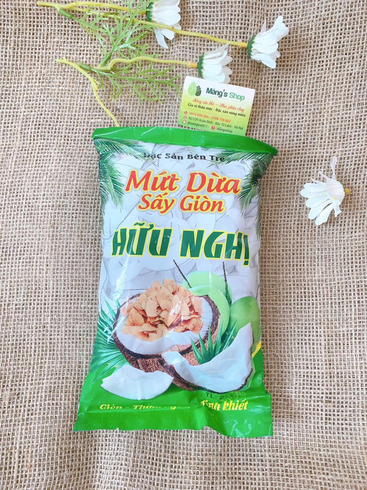 Dừa sấy giòn Hữu Nghị gói 275g