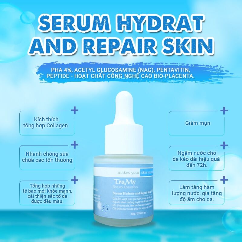 [Hcm]Serum Hydrat And Repair Skin ( Siêu Cấp Ẩm Dịu Da Tức Thì)