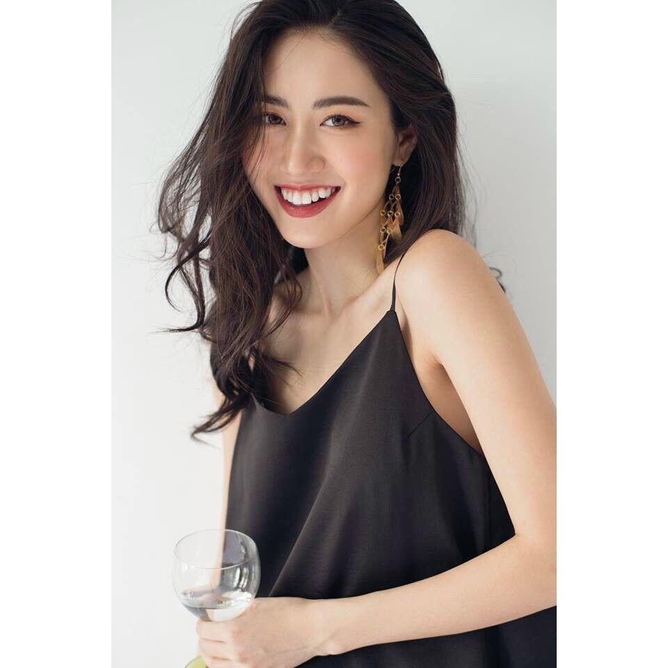Áo dây voan tim basic nhẹ nhàng