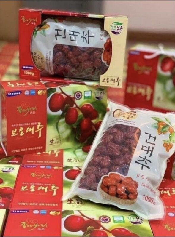 Táo đỏ Hàn Quốc sấy khô 1kg tặng kèm túi xách