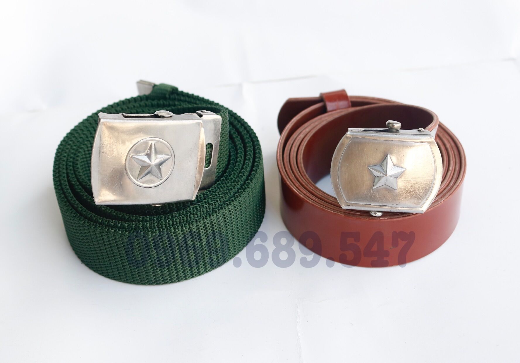 Bộ 1 Dây Lưng Lính Xanh Và 1 Dây Lưng Đỏ