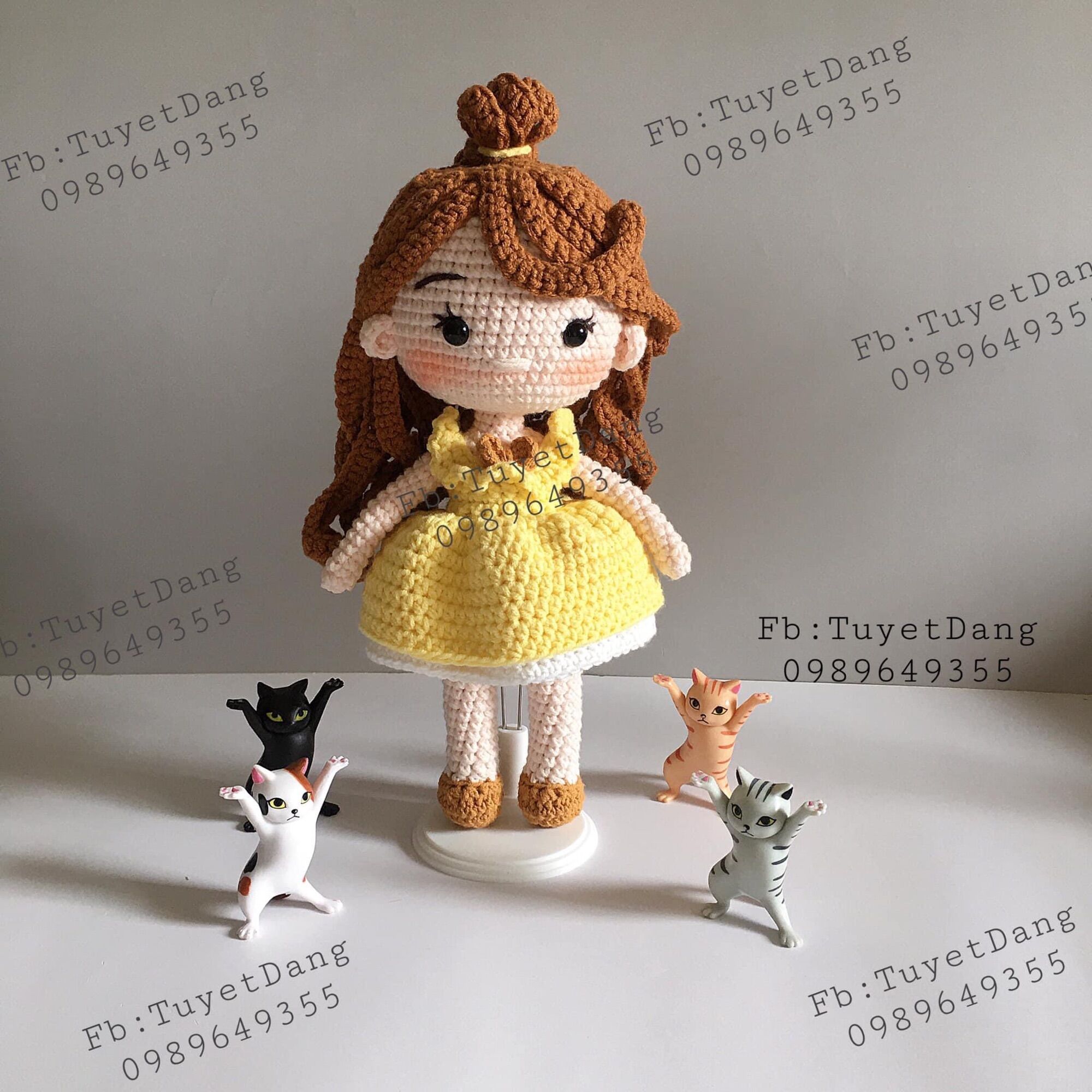 [ Ảnh thật ] Búp bê handmade, búp bê len cho bé, búp bê Ariel móc len
