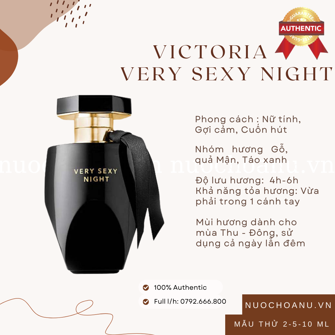 [Chính Hãng] Nước Hoa Nữ Victorias Secret Very Sexy Night Mùi Hương Gỗ Cuốn Hút nuochoanu.vn VS01