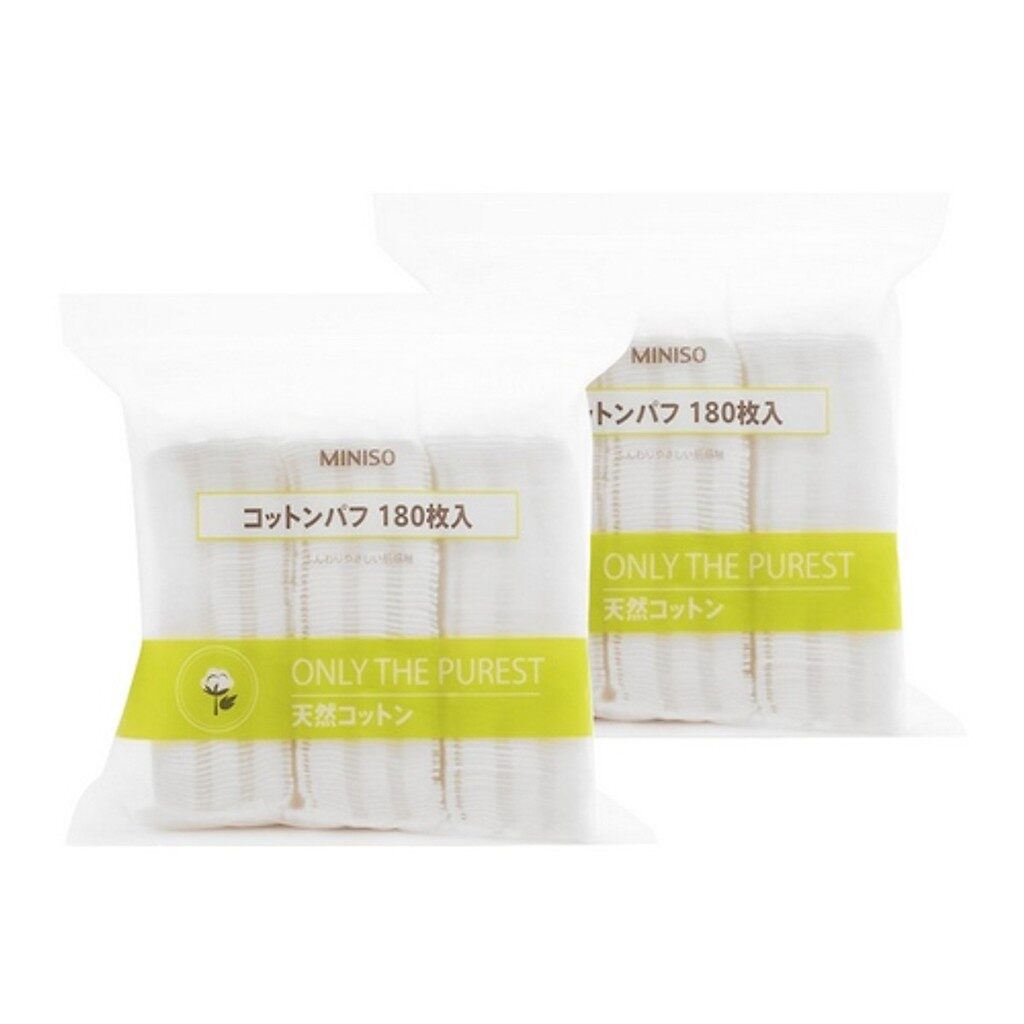 Bông tẩy trang Miniso 180 miếng chính hãng