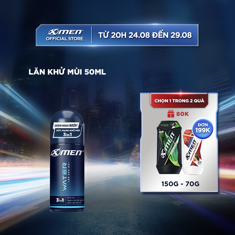 Lăn khử mùi x-men water - mát lạnh 50ml