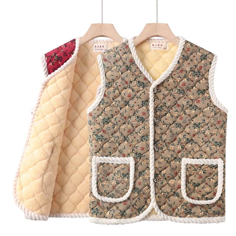 Áo Vest Lót Lông Cừu Dày Cỡ Lớn Cho Nữ Mùa Đông Áo Vest Không Tay Ôm Vừa Vặn Đa Năng Bên Trong Áo Khoác Ngoài Phong Cách Thường Ngày