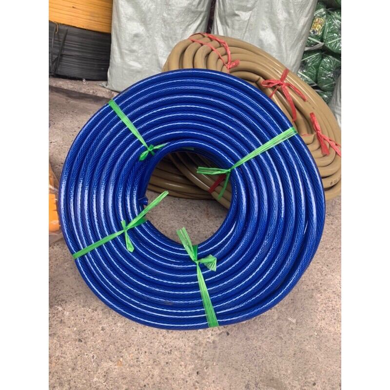 Ống bơm nước lưới dẻo phi 21 - cuộn 50m, màu xanh dương hàng cao cấp bền đẹp