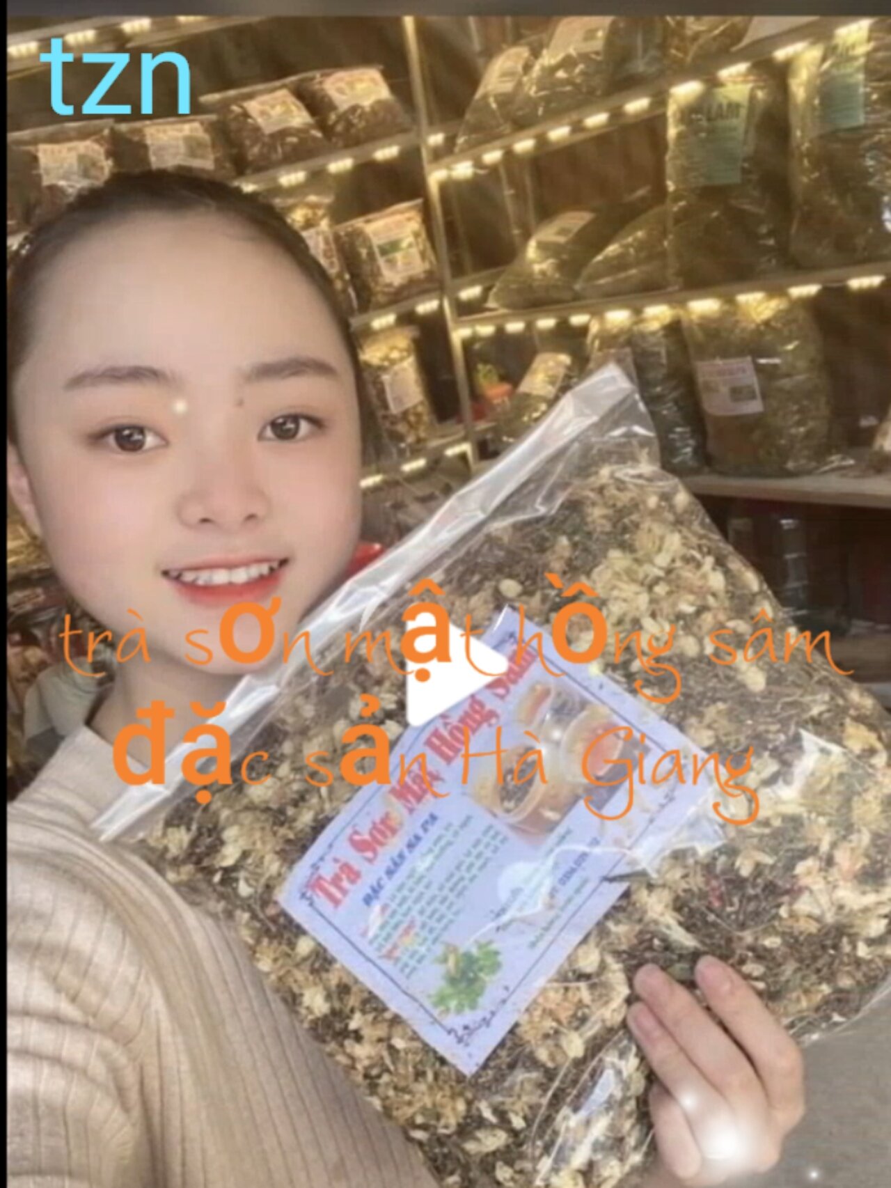 Trà sơn mật hồng sâm