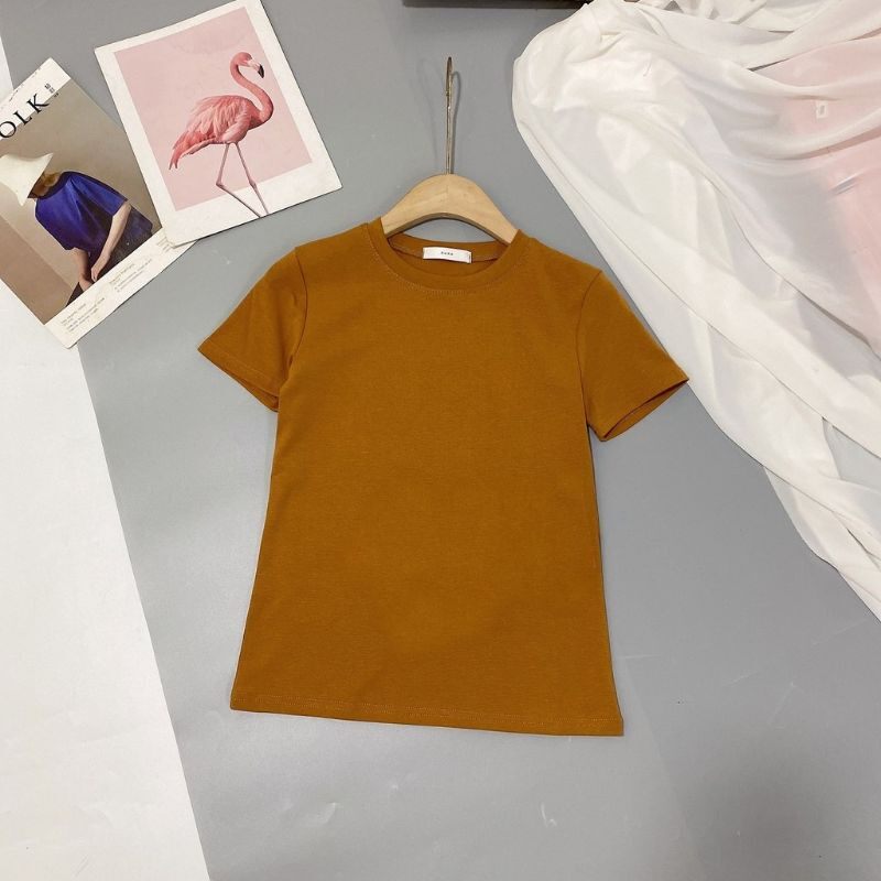 Áo Thun Nữ Trơn Ôm Body Cổ Tròn Siêu Xinh