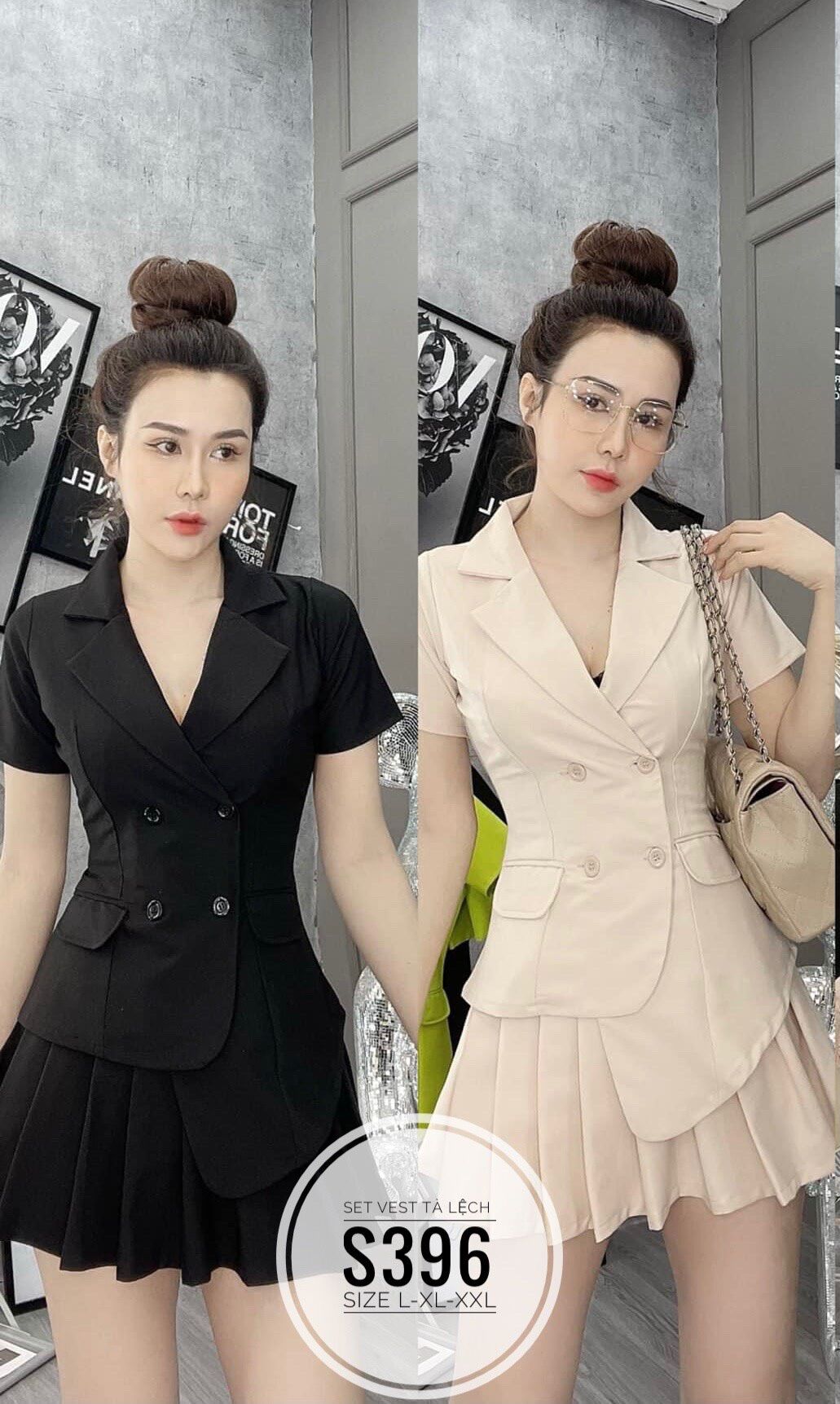 60-90kg Bigsize Set vest tà lệch S396