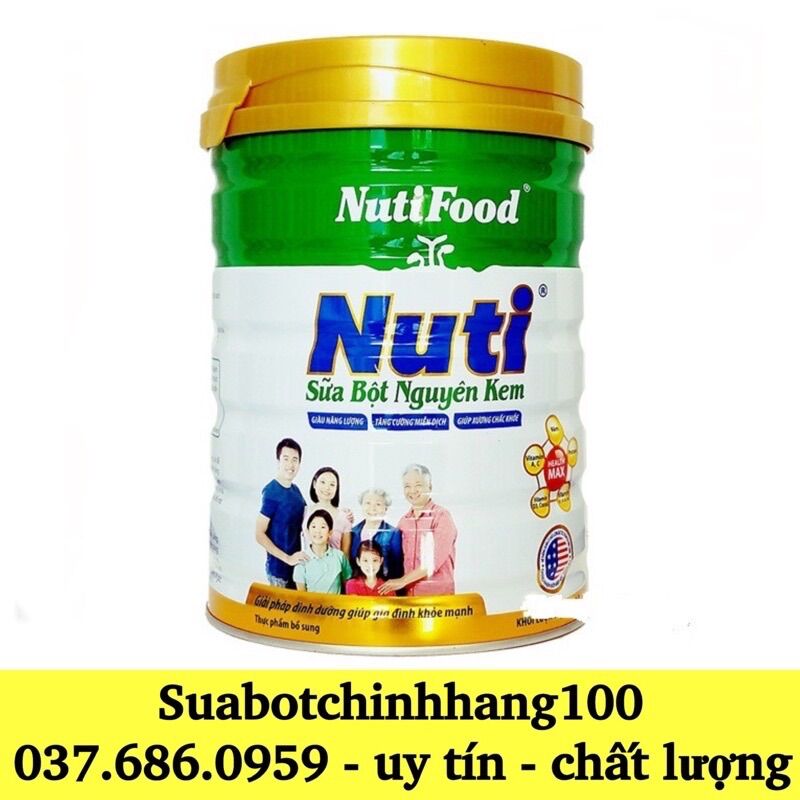 Sữa bột Nuti nguyên kem lon 900g - date mới
