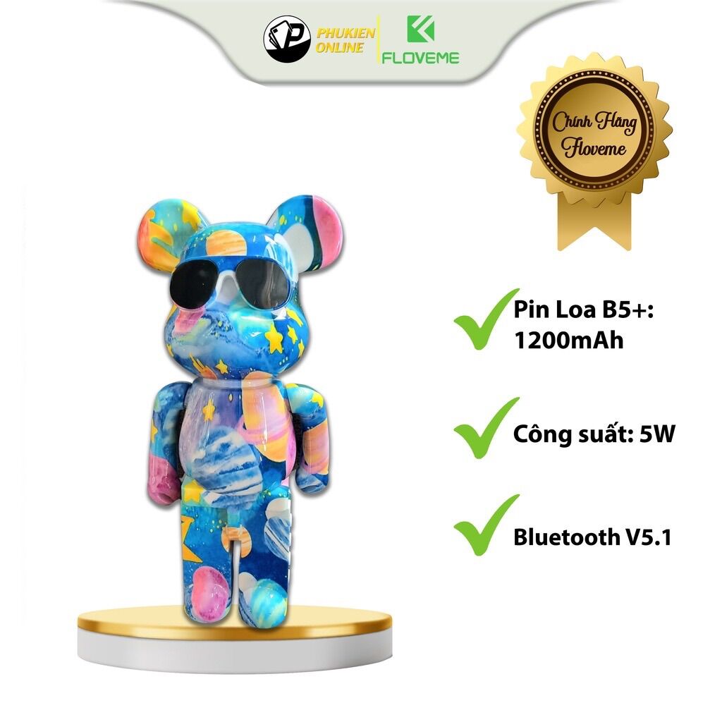 Loa bluetooth gấu b5+ mẫu mới 2022 🔥 loa bluetooth mini gấu nghe nhạc cực hay, màu sắc sang chảnh