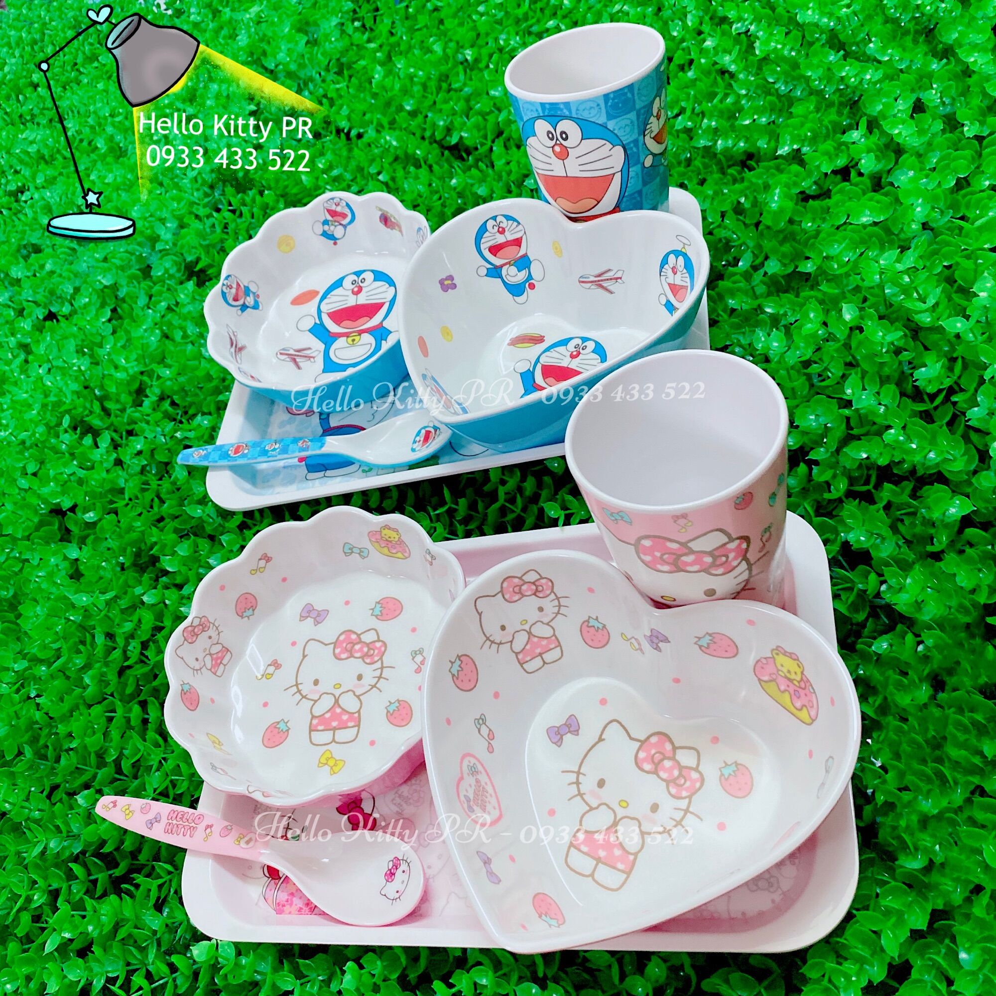 Chén tô ly muỗng Hello Kitty - Doremon Doraemon
