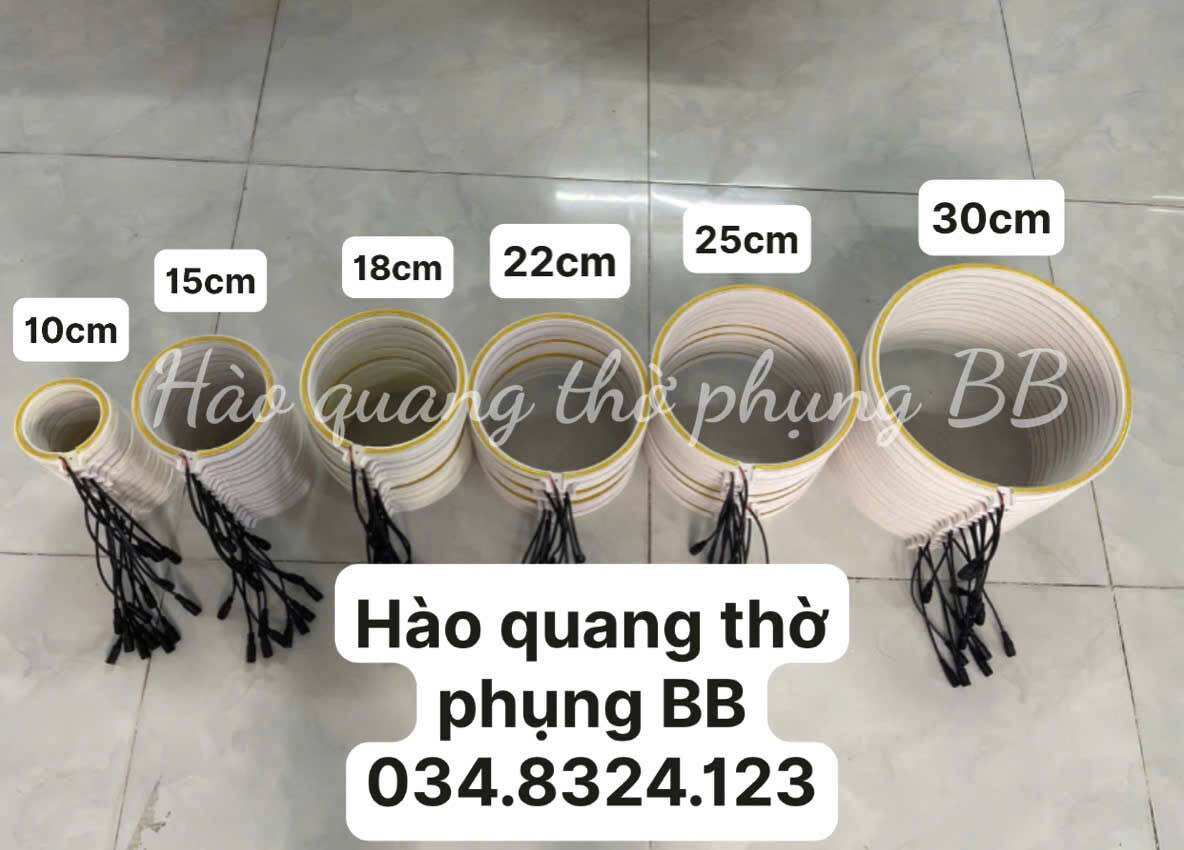 Đèn led neon thờ phật, giá rẻ, đủ size, đủ màu có kèm bộ nguồn, phụ kiện ốc, thanh nhôm