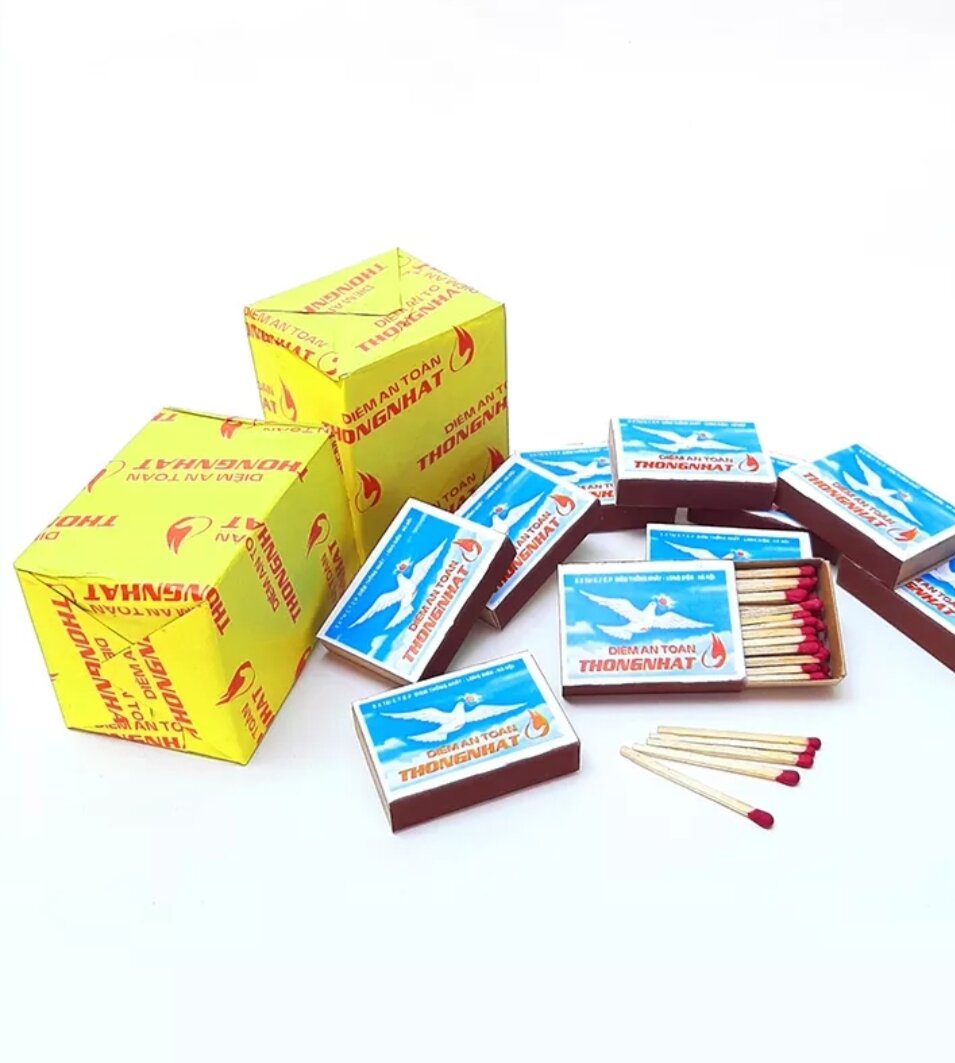 lốc 100 hộp diêm Thống Nhất, diêm chất lượng cao, an toàn