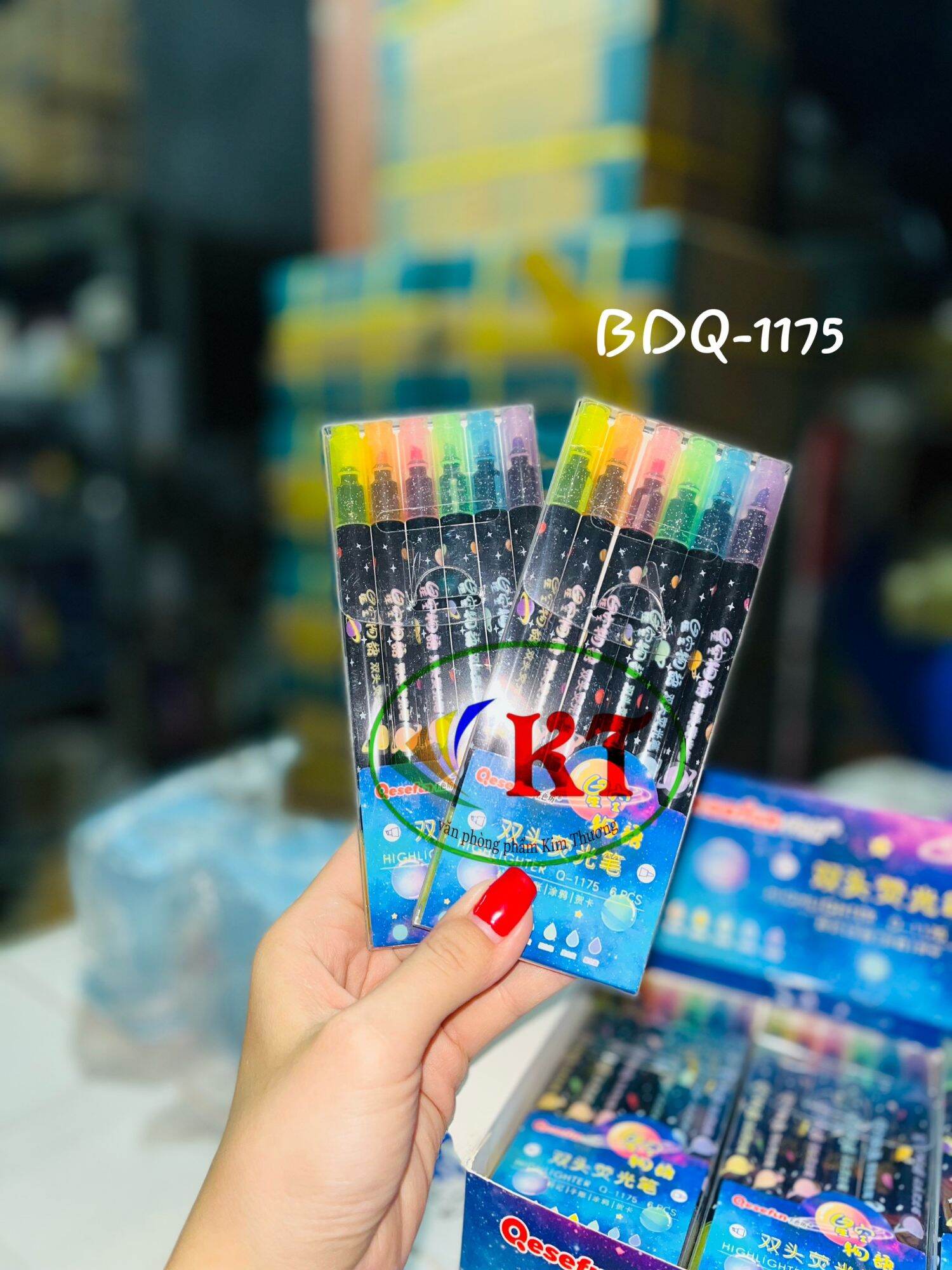 Vỉ 6 cây bút dạ quang mã 1175