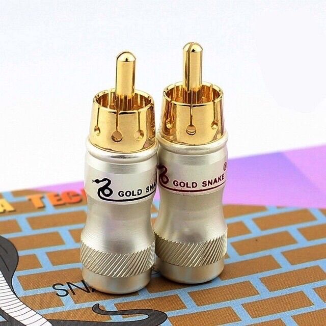 Hộp Jack hàn âm thanh audio RCA Gold Snake(dắc hàn)
