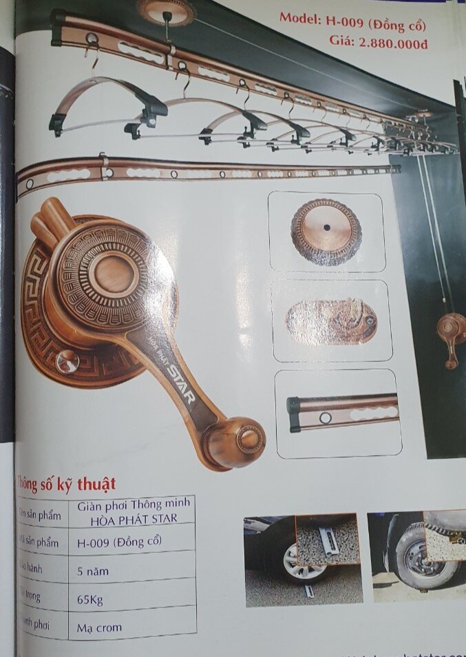 Giàn phơi thông minh Hoà Phát H009 ( Trọn Bộ)
