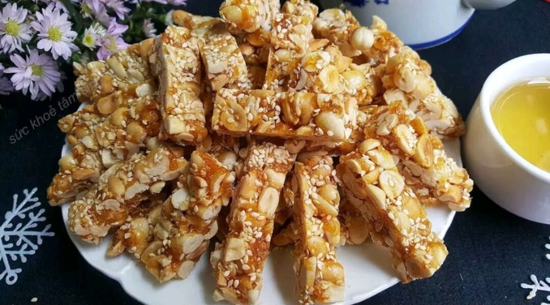 Kẹo lạc, kẹo sìu châu, kẹo lạc vừng gói 500g. 
