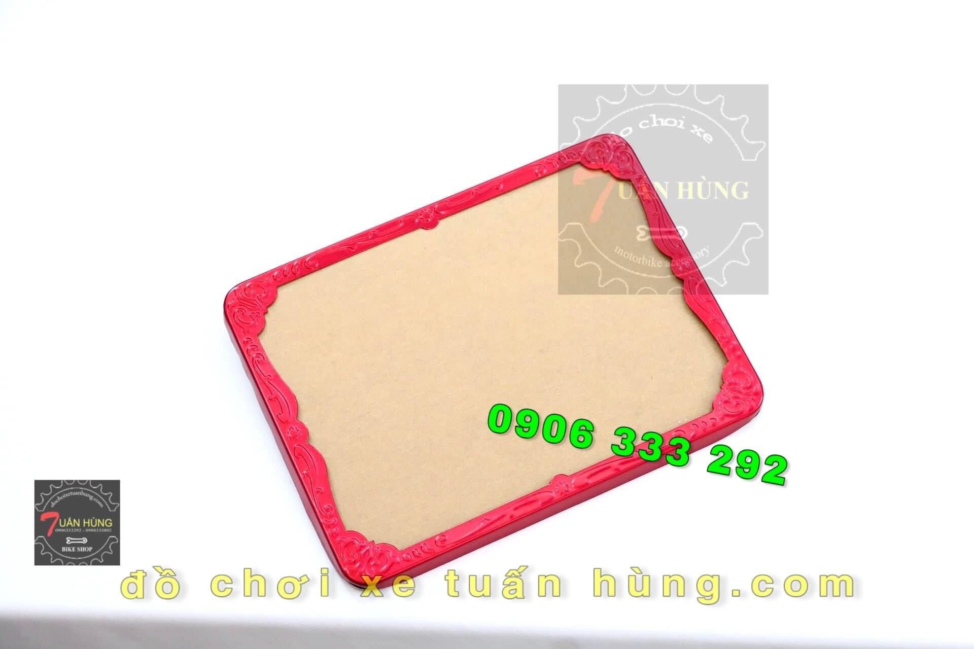 Khung Biển Số [Tặng Mica, Ốc vít, Đế sau] Màu Đỏ Hồng Cho Xe Máy [SALE]
