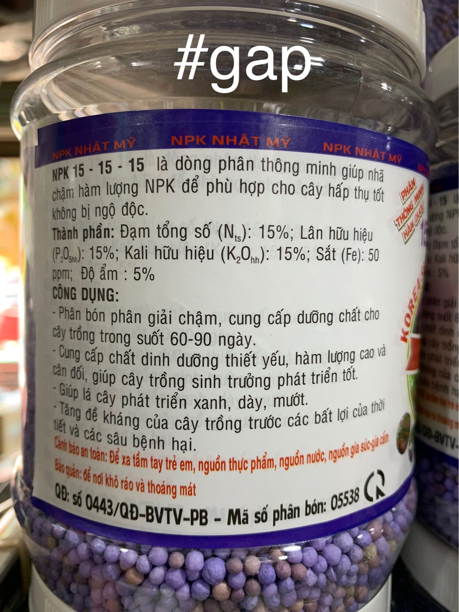 PHÂN TAN CHẬM THÔNG MINH HÀN QUỐC 15-15-15+TE