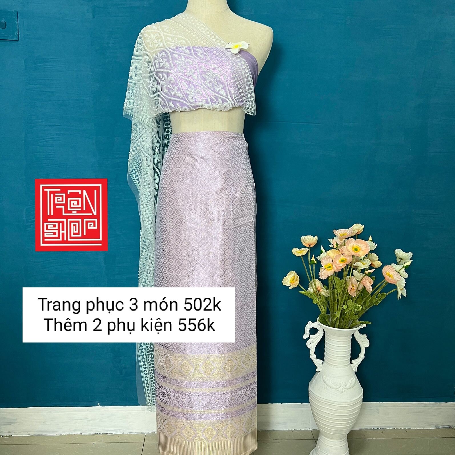 Set trang phục Thái Lan 3 món có sẵn