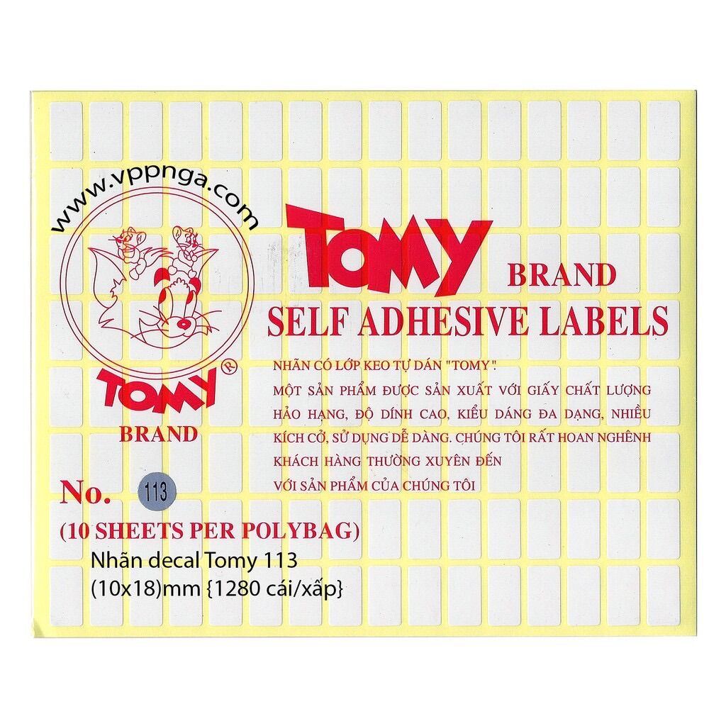 Xấp 10 tờ nhãn có lớp keo tự dán tomy a5 113 114 115 116 117 118 119 120 121 122 123 124 giấy decal in mã vạch