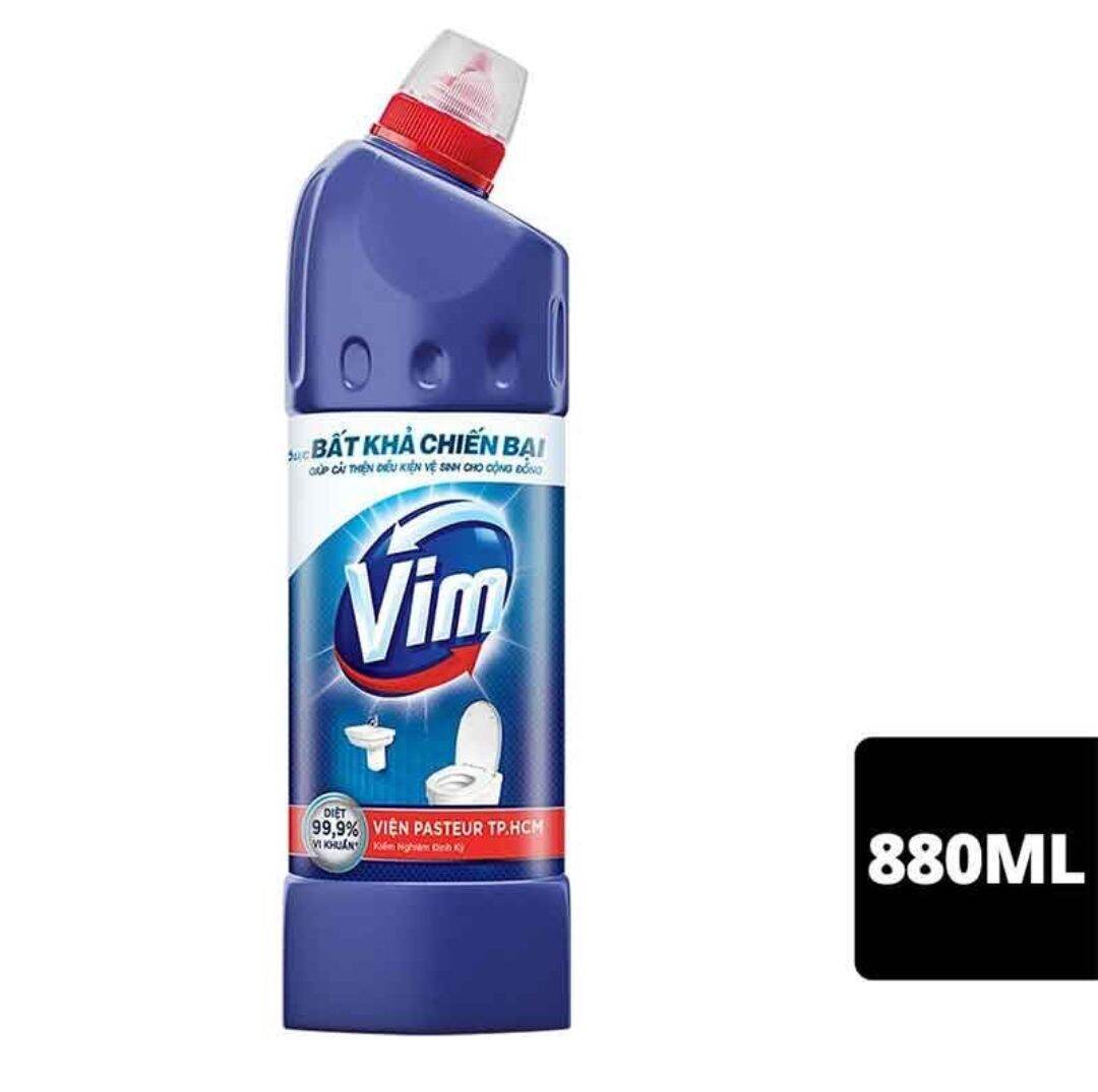 Nước tẩy bồn cầu vim diệt khuẩn xanh biển 880g