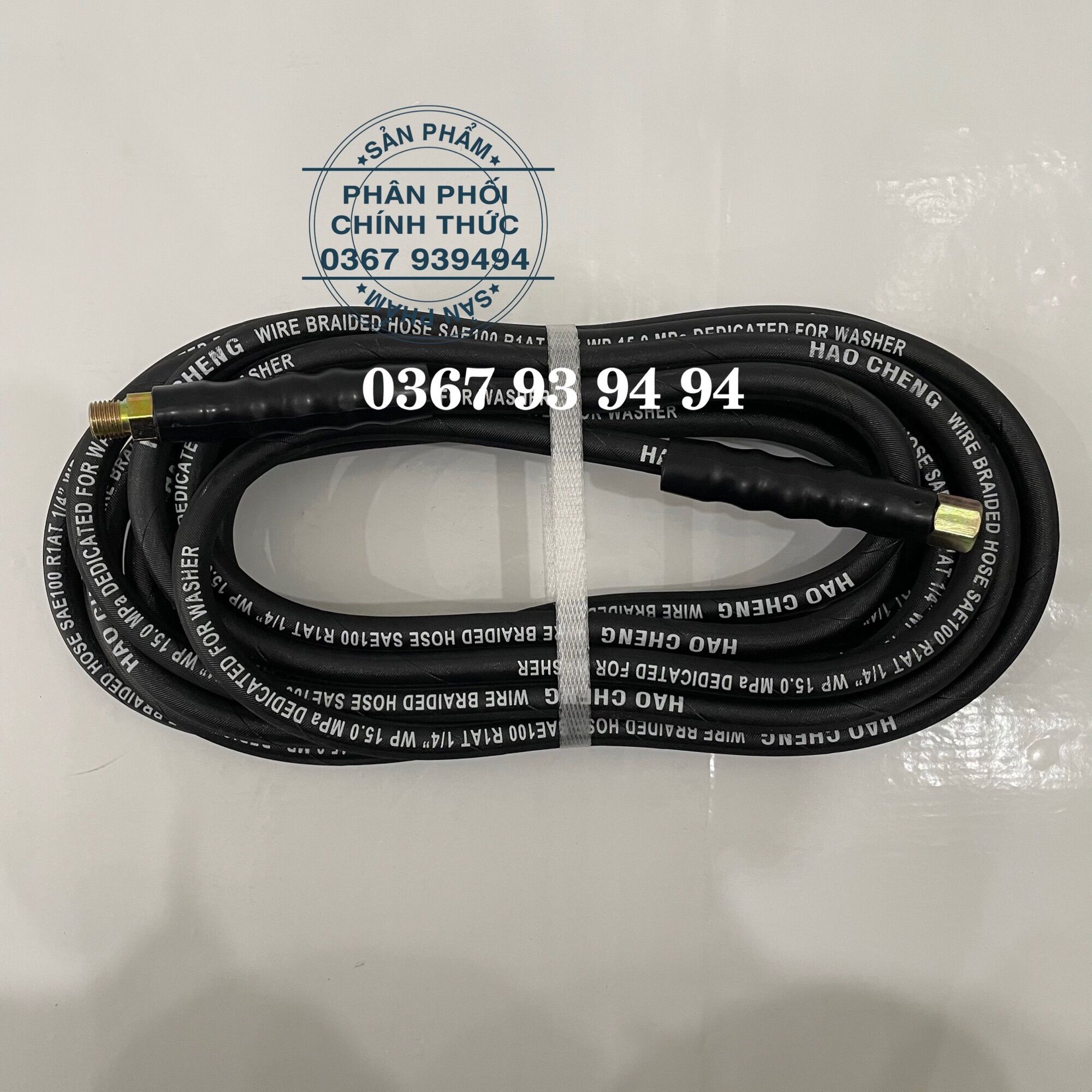 Dây rửa xe lõi thép 10 mét , 15 mét , 20 mét , ren 13 - 14mm - dùng cho máy rửa xe dây curoa