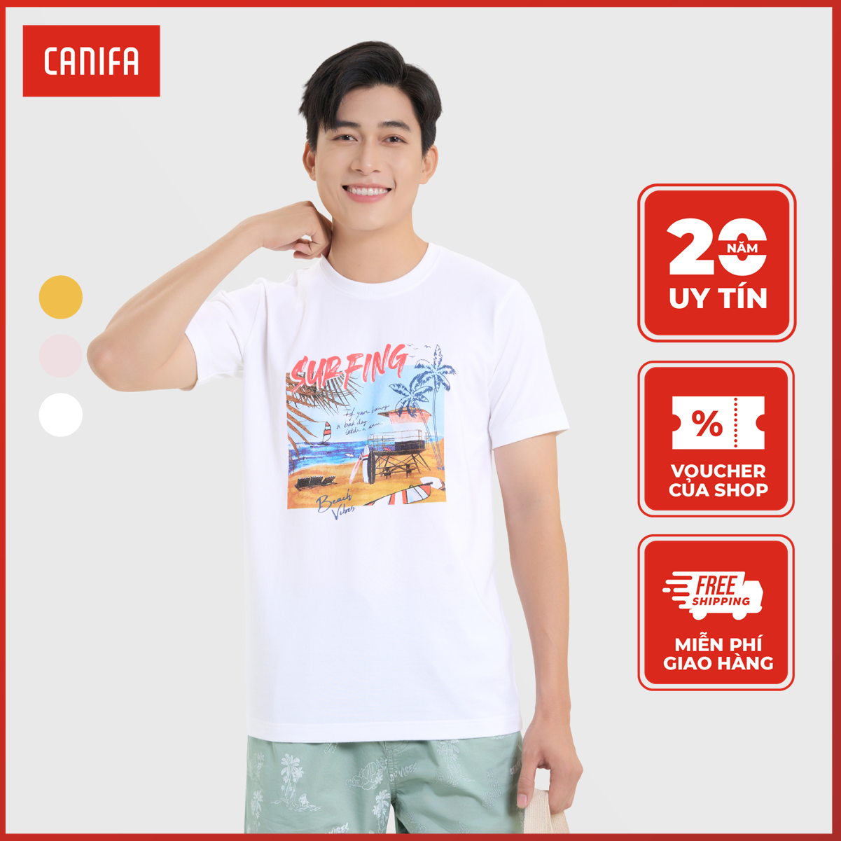  25-29.12 GIẢM TỚI 50%  Áo phông nam CANIFA 8TS25S008 