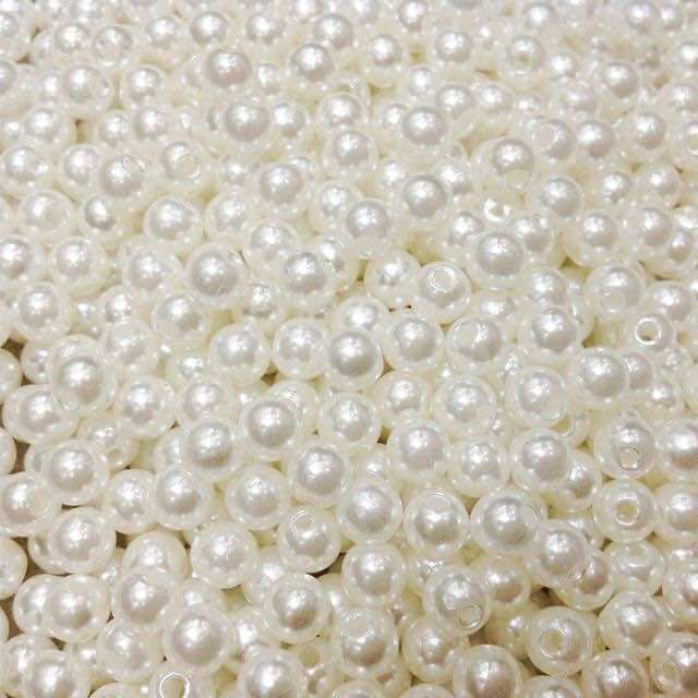 Hạt Ngọc trai nhựa, hạt cườm, bịch 100g