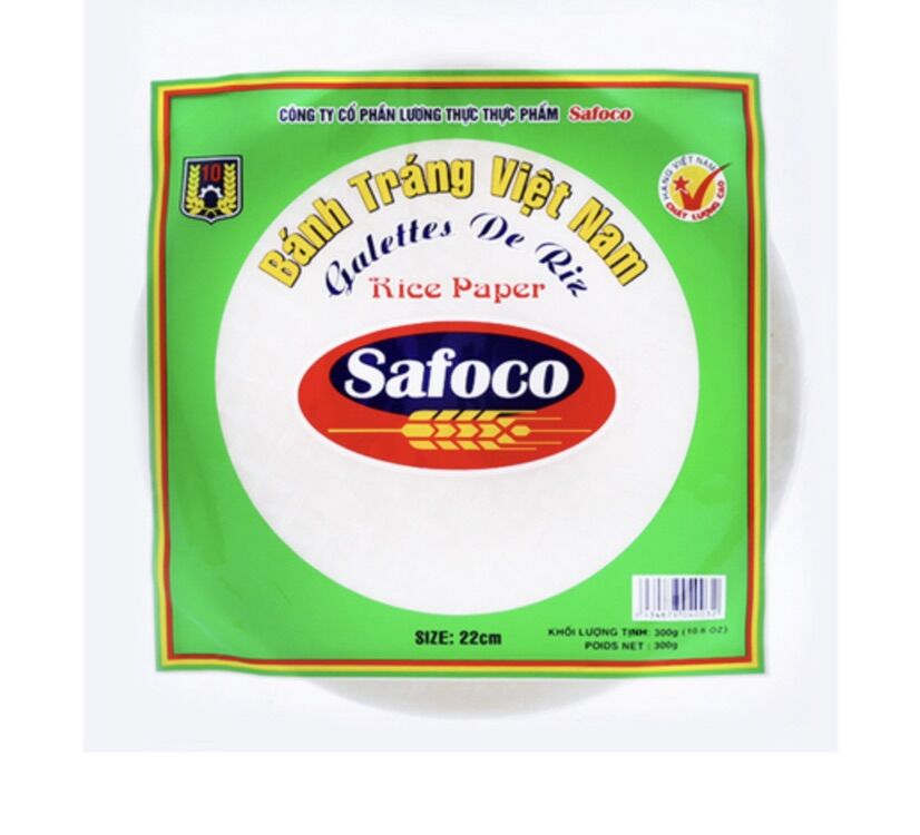 Thùng 20 gói bánh tráng safoco size 22cm