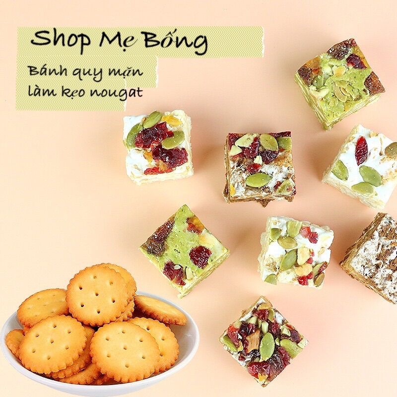 Bánh quy mặn làm kẹo nougat hàng Đài loan loại 1[ 250g-500g]