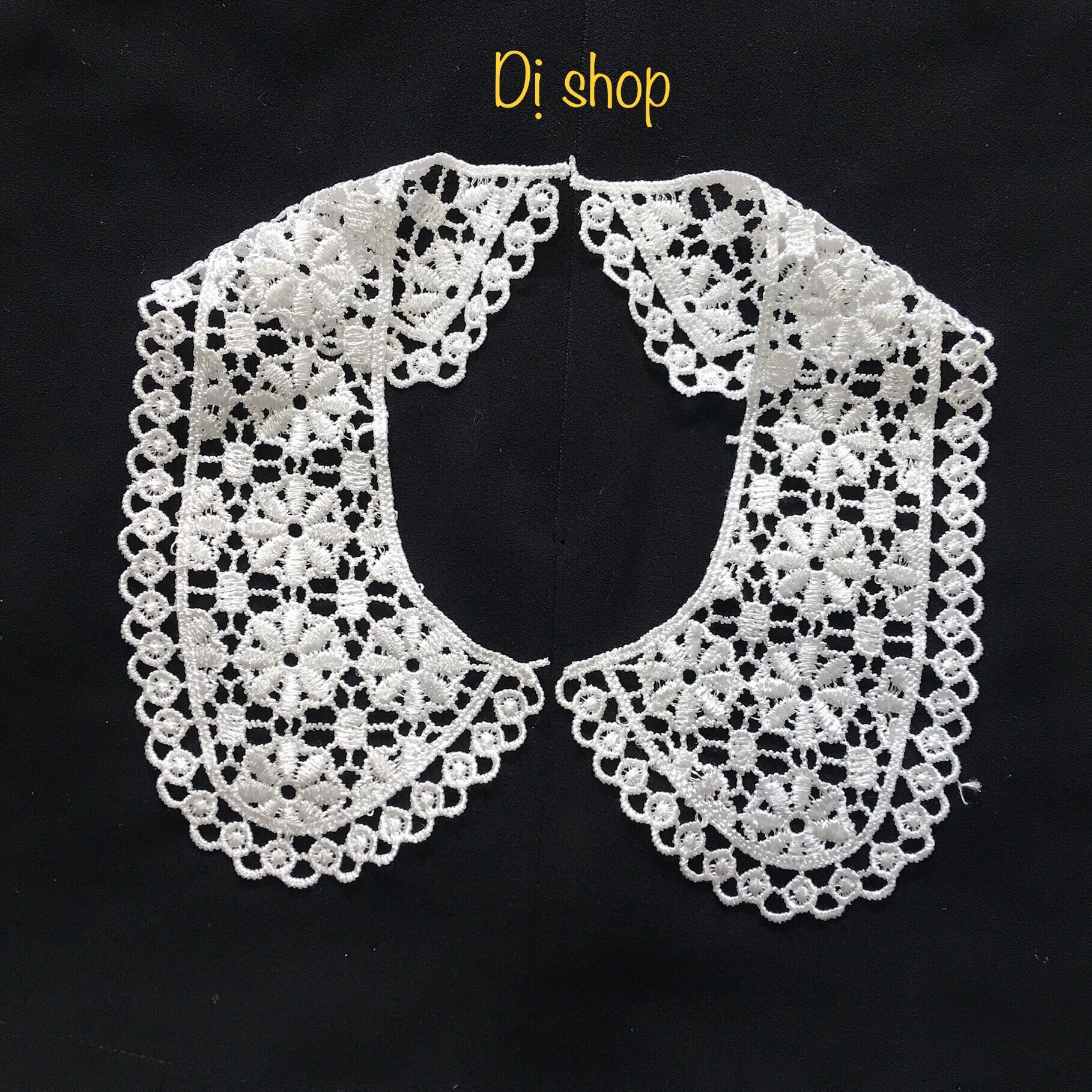 (C007, C008) CỔ REN CHỈ BÓNG ( 2 lá 2 bên)