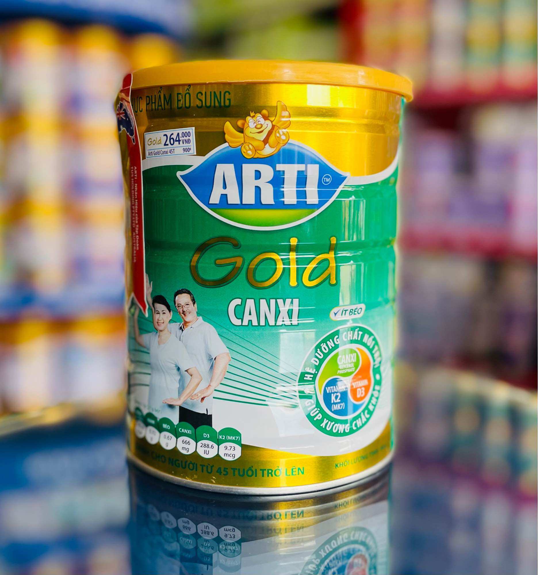 Combo 6 Lon Sữa Arti Gold Canxi 45 (Cam kết chính hãng, Date mới)