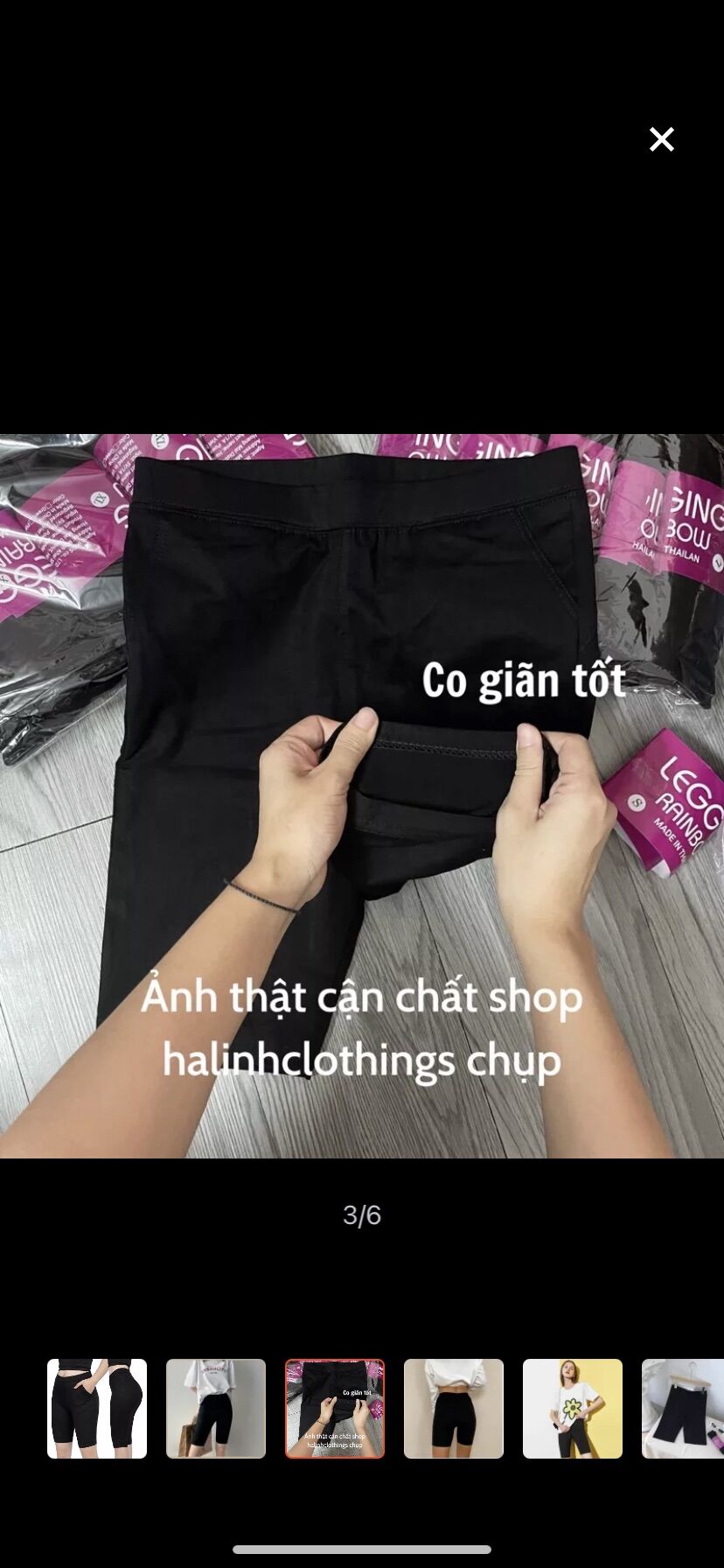 Quần legging nữ lửng chất thun co dãn siêu bền