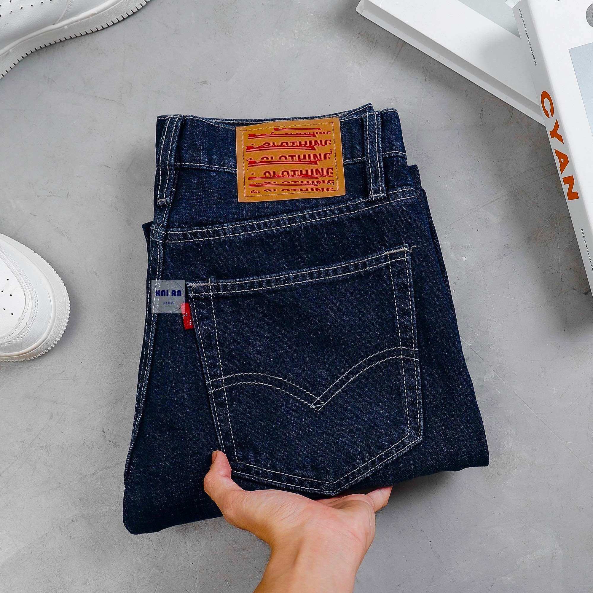 Quần bò nam ống suông Quần jean nam ống rộng hàng cao cấp vnxk