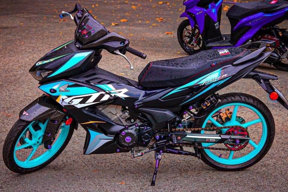 tem rời winner x GTR đen phối xanh ngọc, tem xe máy đẹp, tem xe chất lượng cao, tem xe độc lạ