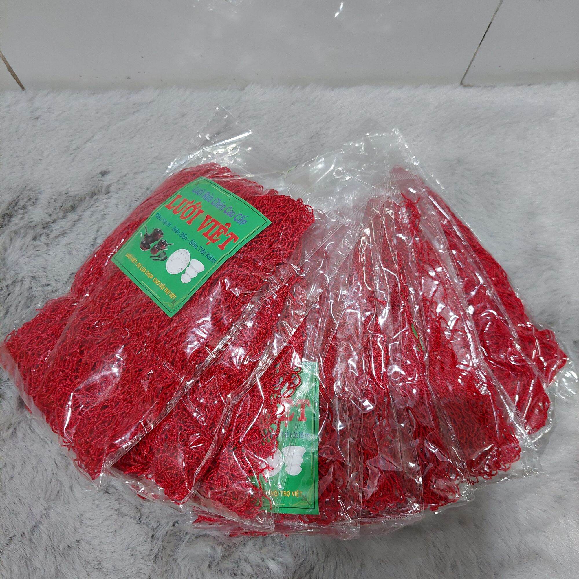 Lưới rửa chén bát Lưới Việt đỏ - Xanh
