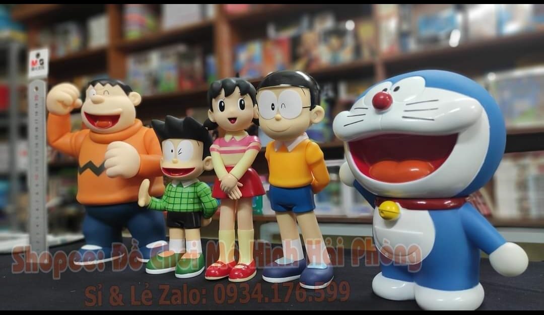 Bộ mô hình 5 nhân vật Doraemon cao 18-22cm